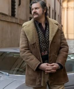 Edoardo Pesce The Big Fake 2026 Shearling Wool Coat