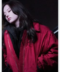 Han So-hee Project Y 2026 Bomber Purple Jacket