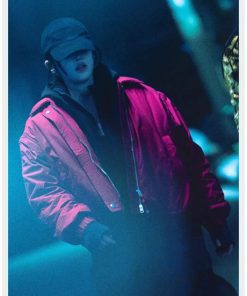 Han So-hee Project Y 2026 Bomber Purple Jacket