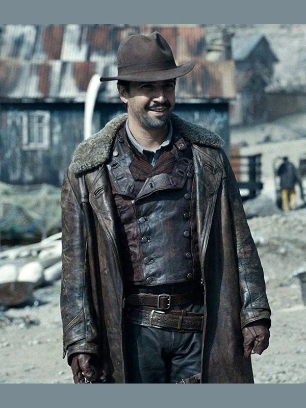 His-Dark-Materials-Lee-Scoresby-Brown-Leather-Coat-front-view His Dark Materials Lee Scoresby Brown Leather Coat