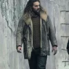Justice League Arthur Curry Aquaman Rugged Camouflage Trench Jacket