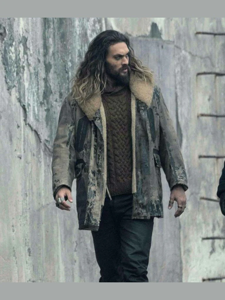 Justice-League-Arthur-Curry-Aquaman-Rugged-Camouflage-Trench-Jacket-front-view Justice League Arthur Curry Aquaman Rugged Camouflage Trench Jacket