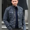 Mallory Park Blouson Gerard Butler Blue Cotton Jacket