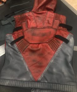 Red Hood Black Red Leather Vest