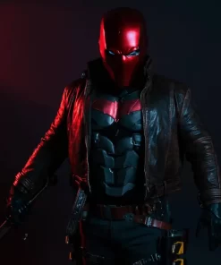 Red Hood Rusted Brown Leather Jacket