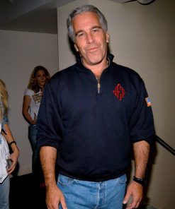 Jeffrey Epstein Quarter Zip Navy Trending Blue Sweatshirt