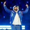 Halftime Eminem Lions Show Blue Varsity Jacket