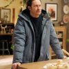 Oliver Hudson A Merry Little Ex Mas Grey Hooded Puffer Coat