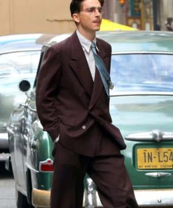 Timothée Chalamet Marty Supreme Plaited Brown Suit