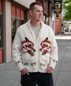Wool Wolf Cardigan Knit Kit | Project Hail Mary Fox Sweater[for mens]