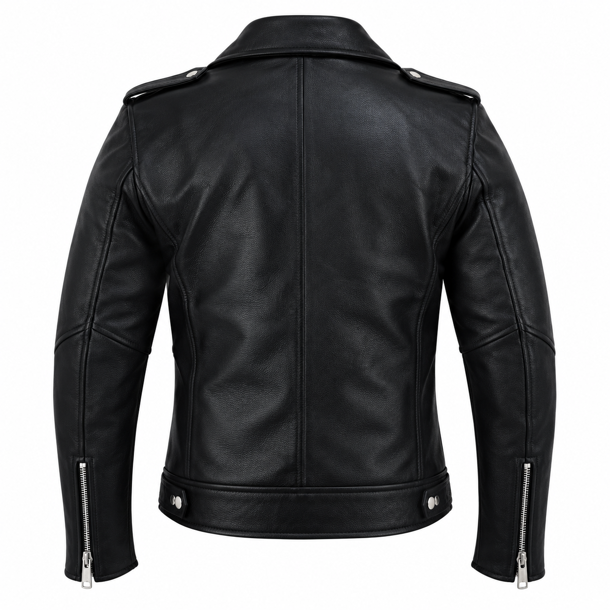 REVO Black Leather Biker Jacket