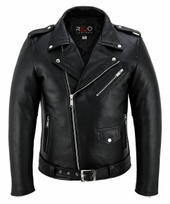 Men’s Black Leather Biker Jacket